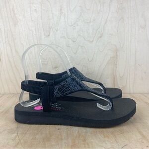 Skechers Cali Yoga Foam Meditation Sweet Rock Black Women's Sandals Size 7